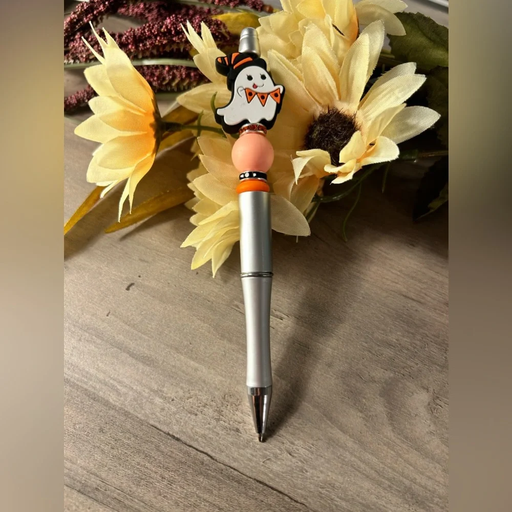 Cute Halloween Ghost Beaded Pen
